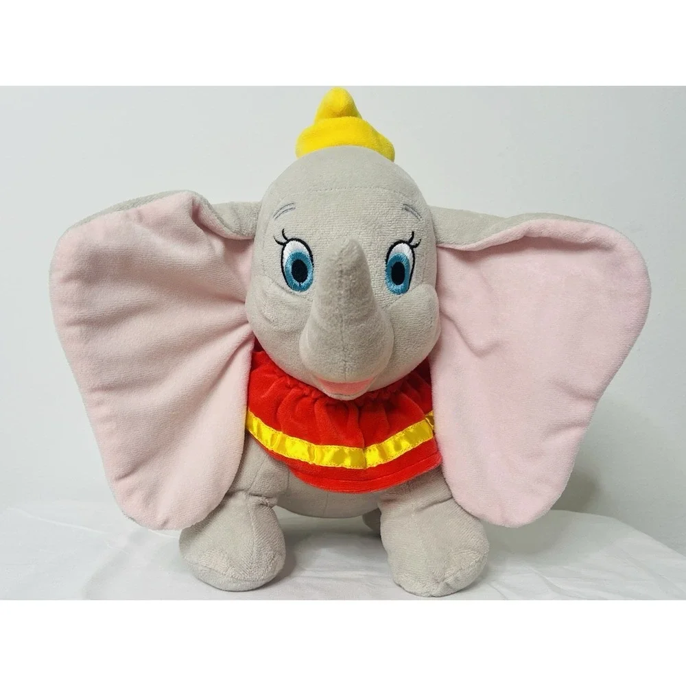 Disney Movie Cartoon Kids Dumbo Stuffed Plush Animal Gray Pink‎ Elephant Circus